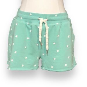 IVORY ELLA Pull On Drawstring Cutoff Shorts Star Pattern